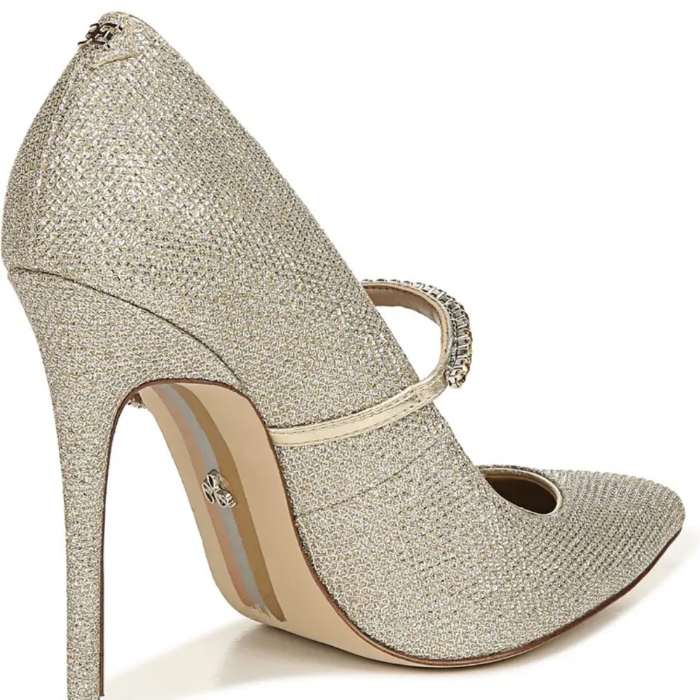 Sam Edelman Debrah Crystal Mary Jane Pointed Toe - Picture 3 of 12